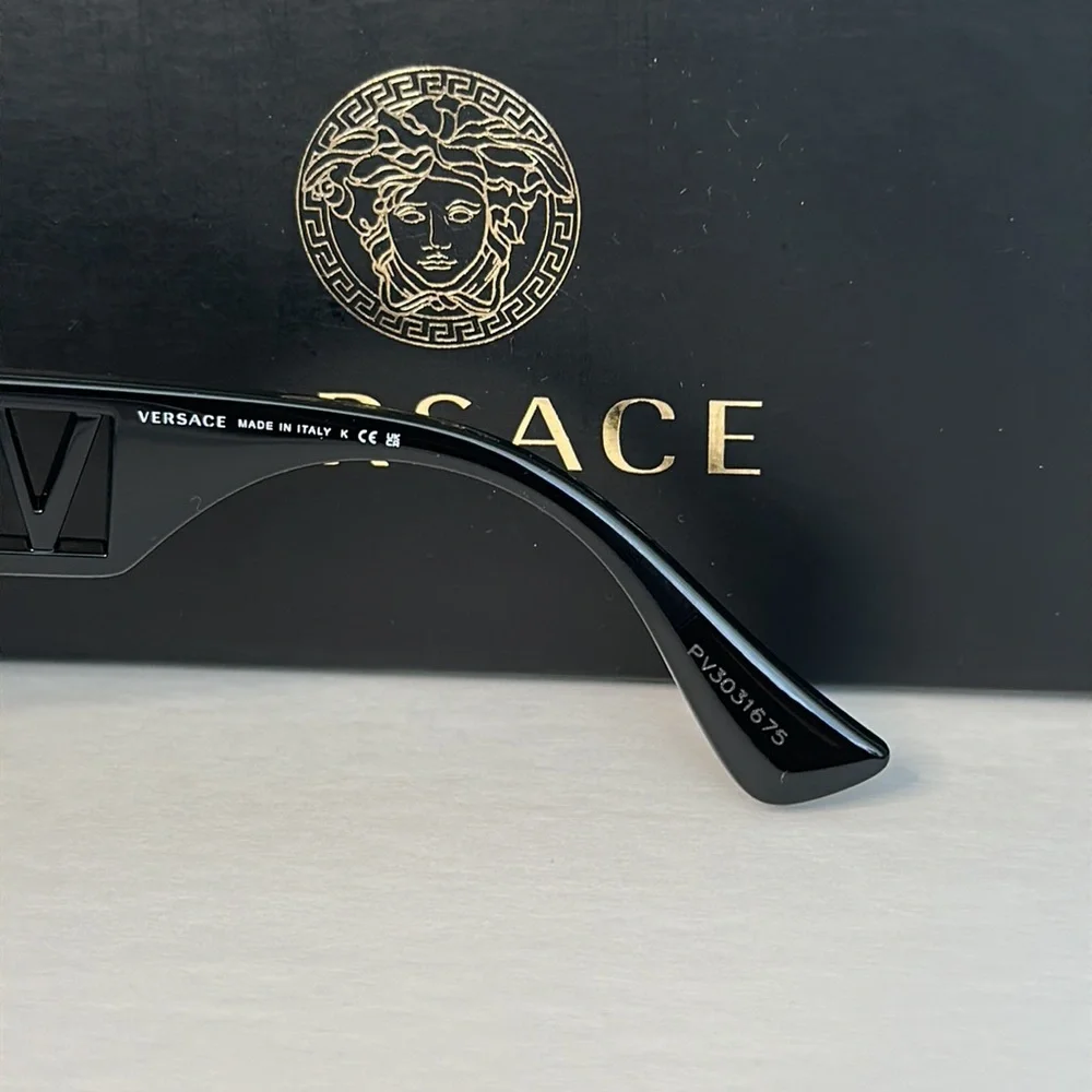 New Versace 4430U Sunglasses GB1/81 - Black - Polar Dark Grey